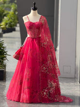 Pretty Pink Organza Embroidery Work Lehenga Choli
